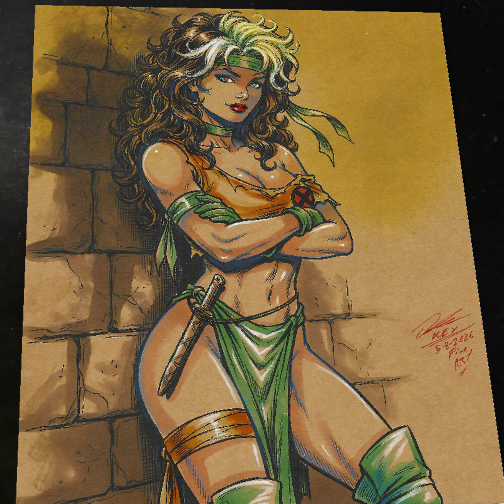 Rogue X-Men Art Print Signed 8.5x11 | Art by Keyeske
